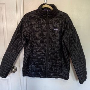 Patagonia Micro Puff Black Jacket Womens Size XL